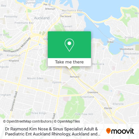 Dr Raymond Kim Nose & Sinus Specialist Adult & Paediatric Ent Auckland Rhinology map
