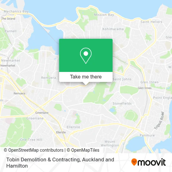 Tobin Demolition & Contracting map