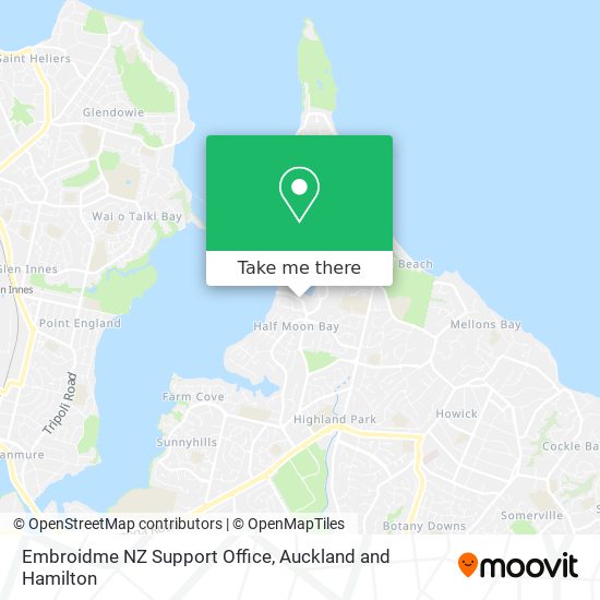 Embroidme NZ Support Office map