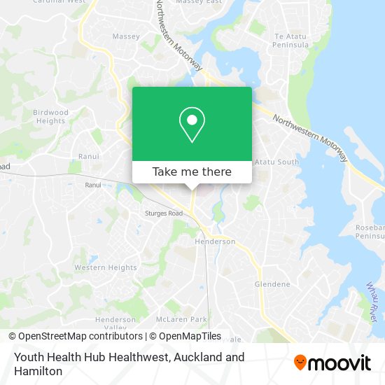 Youth Health Hub Healthwest map