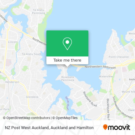 NZ Post West Auckland map