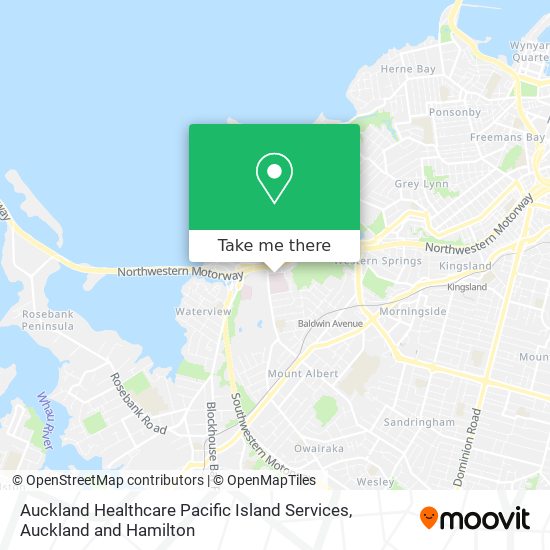 Auckland Healthcare Pacific Island Services map