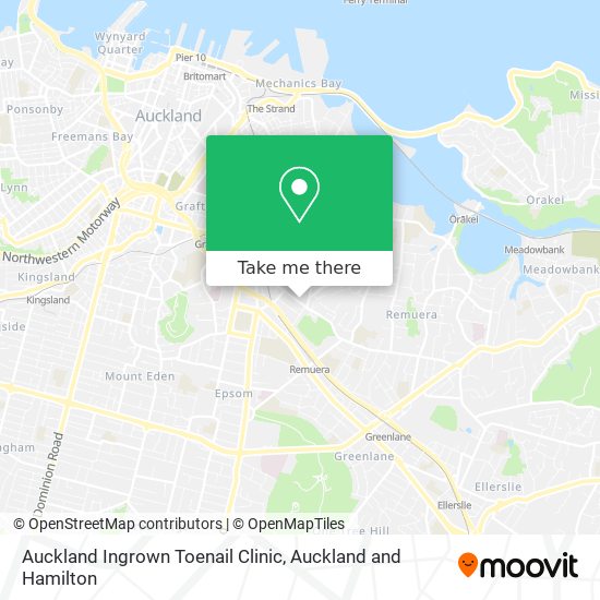 Auckland Ingrown Toenail Clinic map