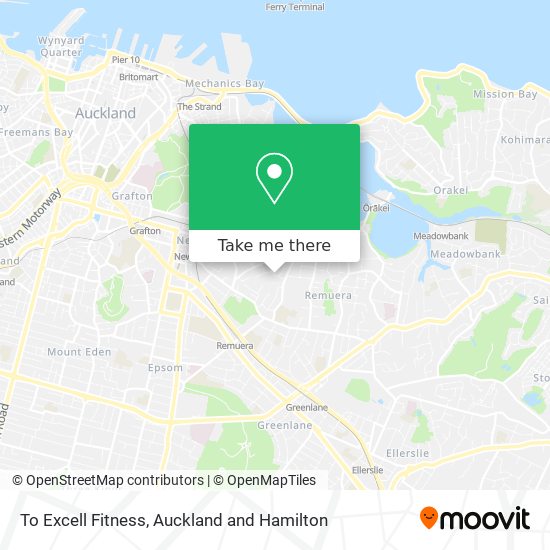 To Excell Fitness map