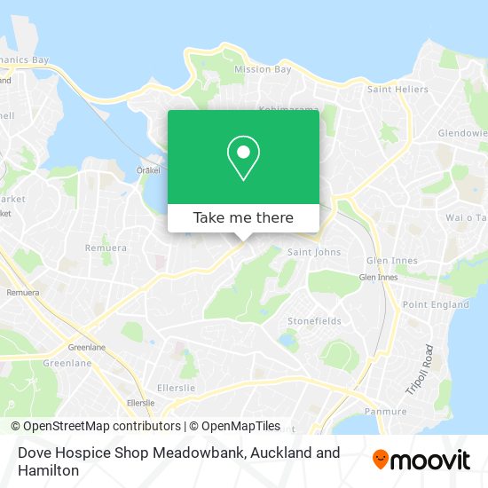 Dove Hospice Shop Meadowbank map