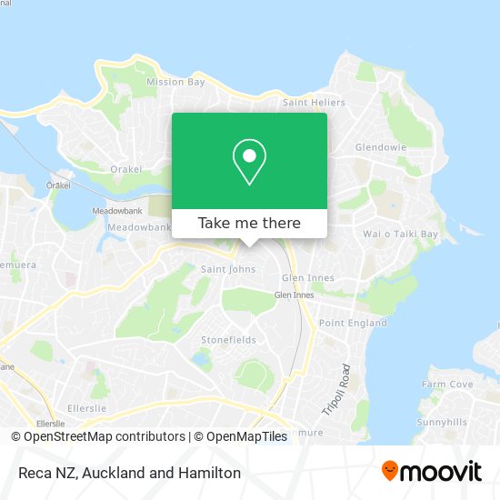 Reca NZ map