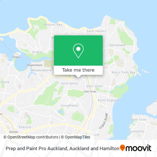 Prep and Paint Pro Auckland map