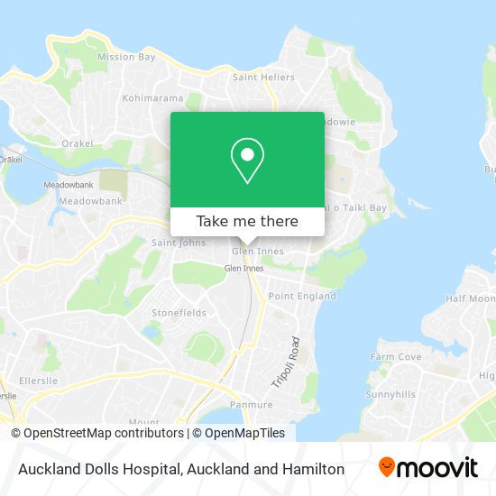 Auckland Dolls Hospital map