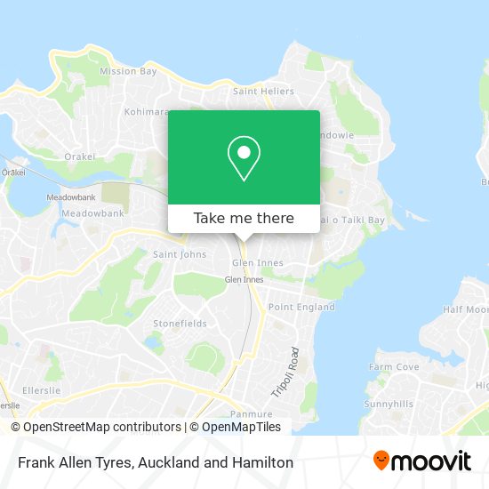 Frank Allen Tyres map