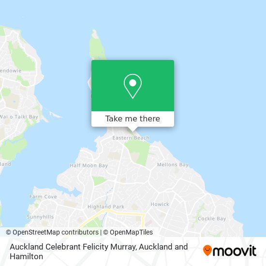 Auckland Celebrant Felicity Murray map