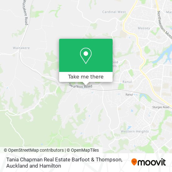 Tania Chapman Real Estate Barfoot & Thompson map