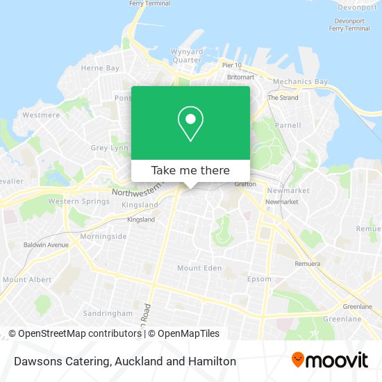 Dawsons Catering map