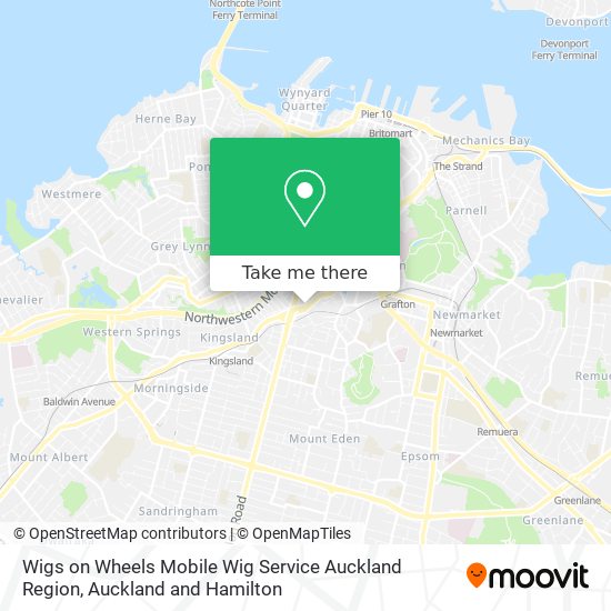 Wigs on Wheels Mobile Wig Service Auckland Region map