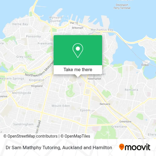 Dr Sam Mathphy Tutoring map