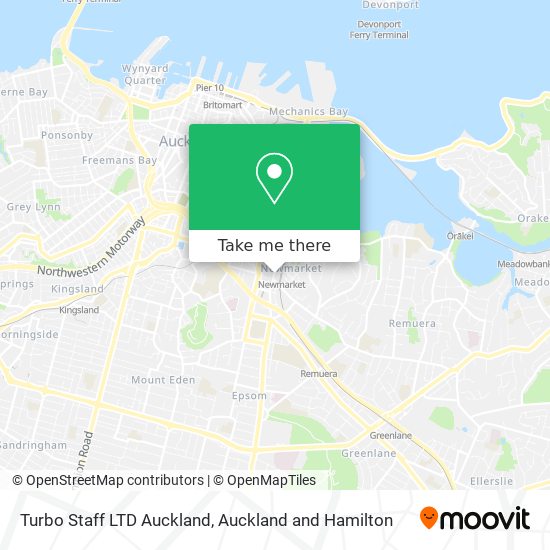 Turbo Staff LTD Auckland map