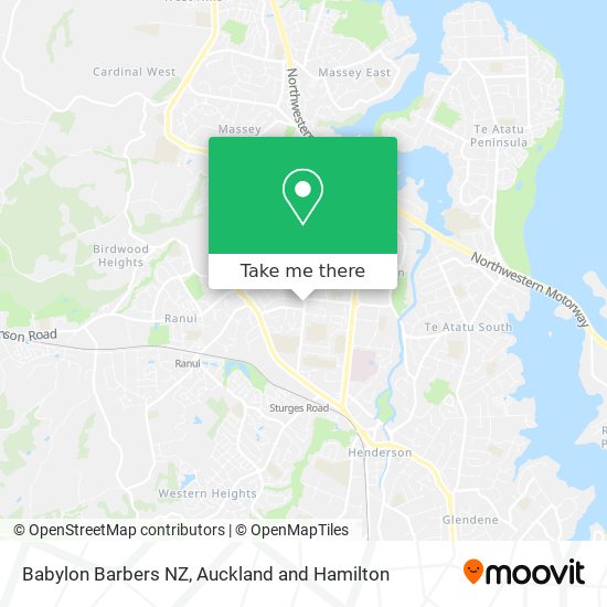 Babylon Barbers NZ map