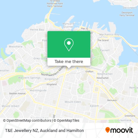 T&E Jewellery NZ map