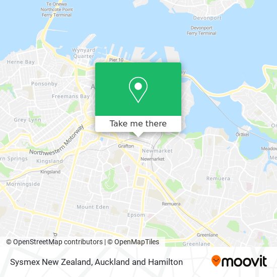 Sysmex New Zealand map