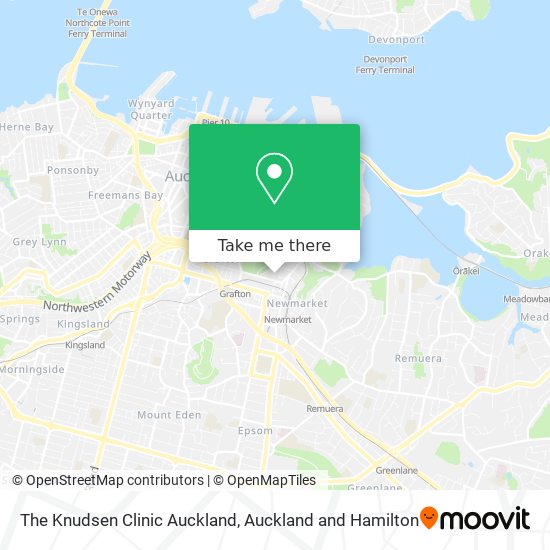 The Knudsen Clinic Auckland map