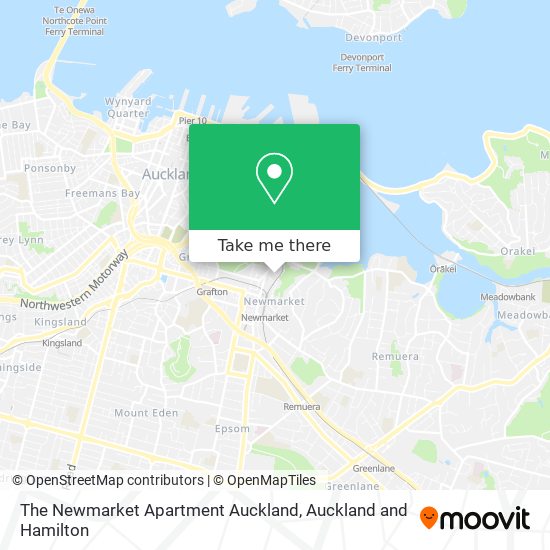 The Newmarket Apartment Auckland map