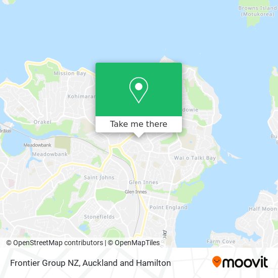 Frontier Group NZ map