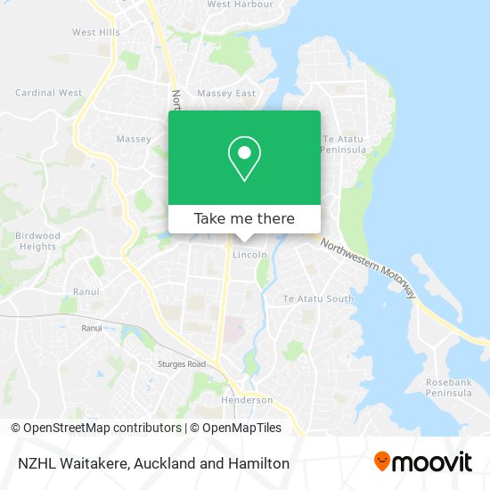 NZHL Waitakere地图