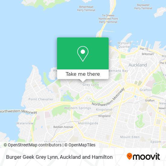 Burger Geek Grey Lynn map