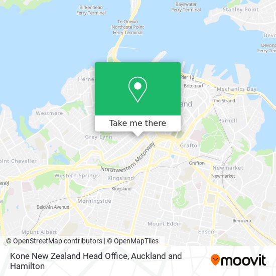 How to get to Kone New Zealand Head Office in Grey Lynn East by Bus or Train?