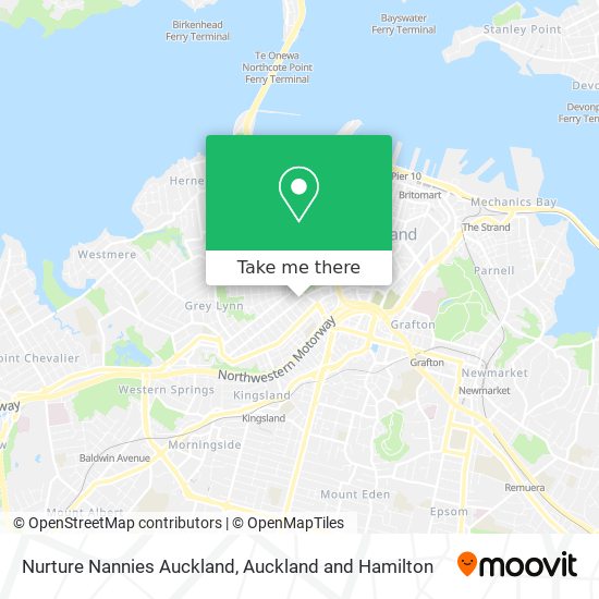 Nurture Nannies Auckland map