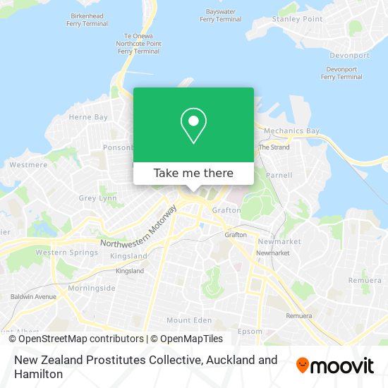 New Zealand Prostitutes Collective map