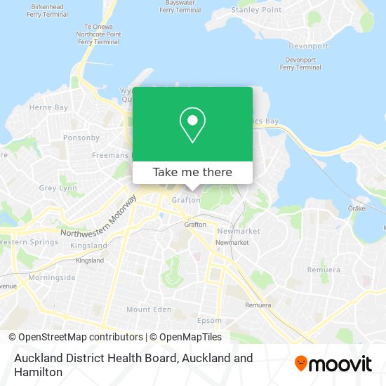 Auckland District Health Board map
