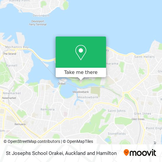 St Josephs School Orakei map