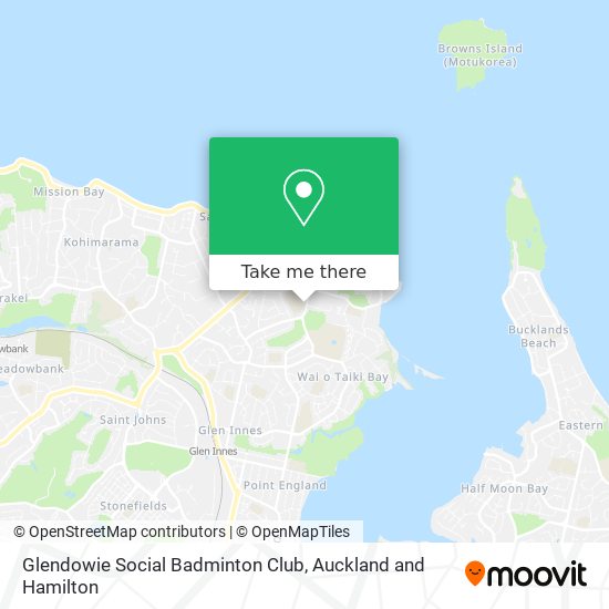 Glendowie Social Badminton Club map