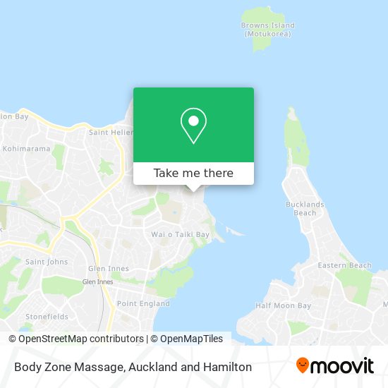 Body Zone Massage map