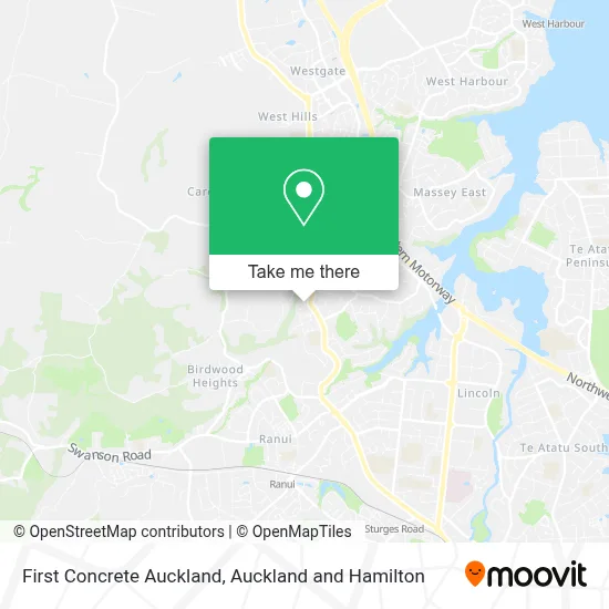 First Concrete Auckland map