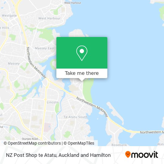 NZ Post Shop te Atatu map