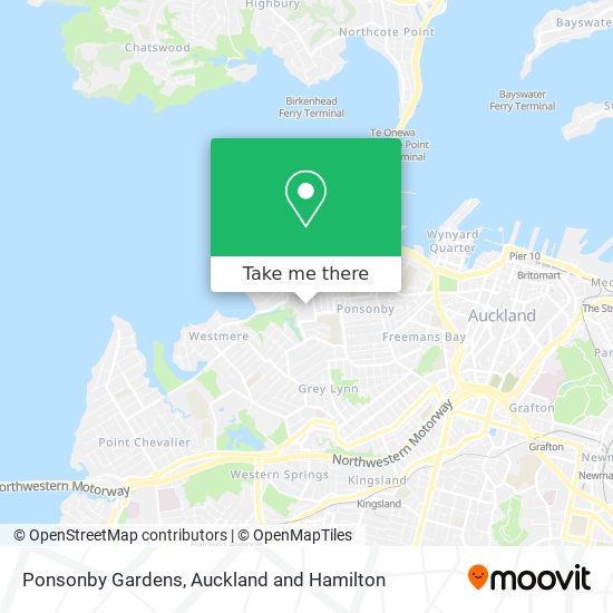 Ponsonby Gardens map