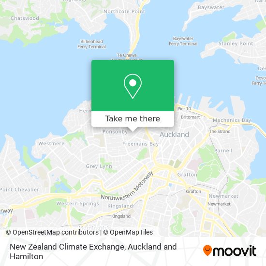 New Zealand Climate Exchange map