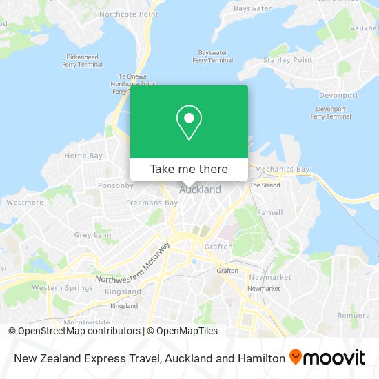 New Zealand Express Travel map