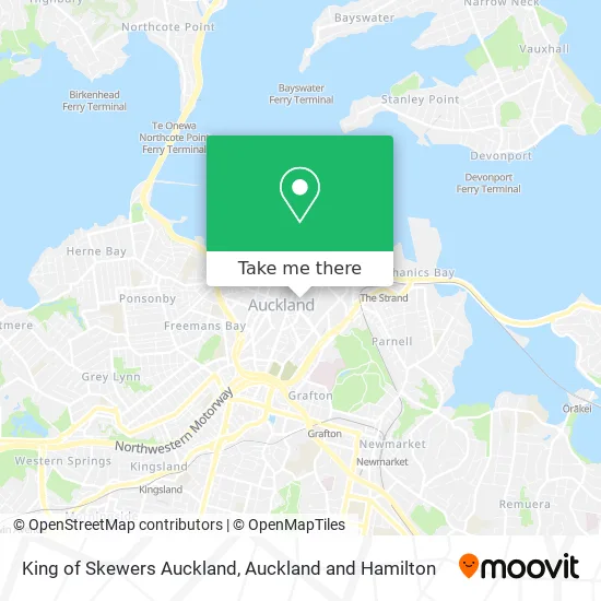 King of Skewers Auckland map