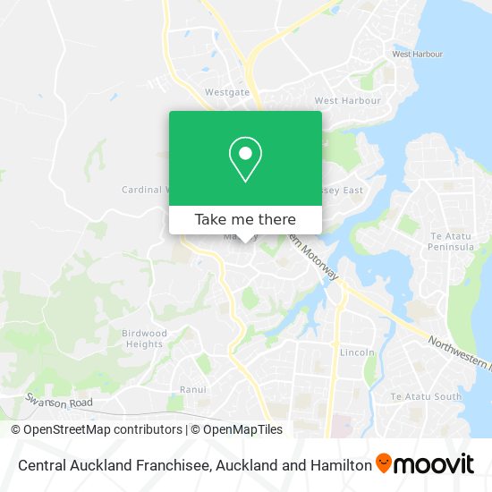 Central Auckland Franchisee map