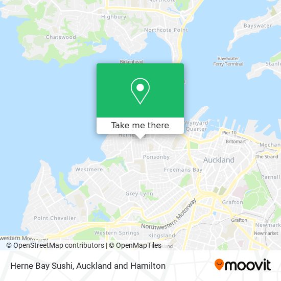 Herne Bay Sushi map