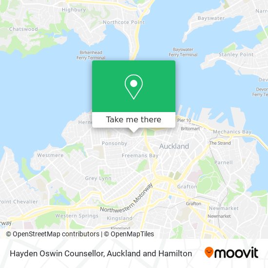 Hayden Oswin Counsellor map