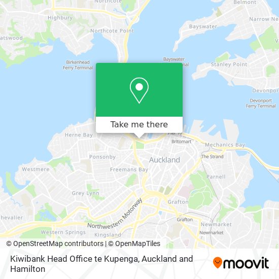 Kiwibank Head Office te Kupenga map