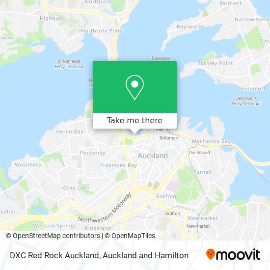 DXC Red Rock Auckland map