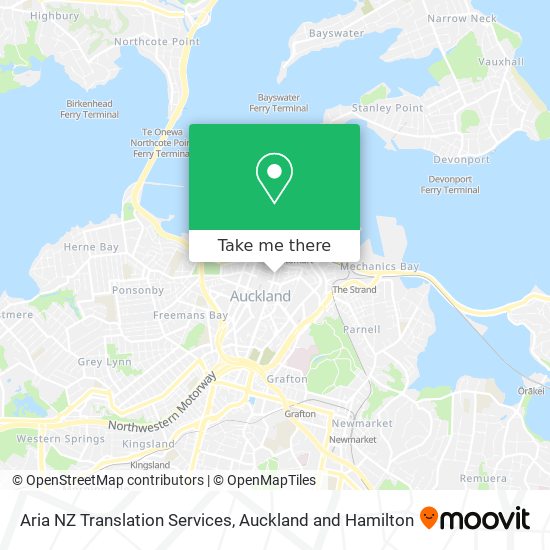 Aria NZ Translation Services map