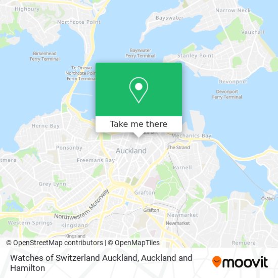 Watches of Switzerland Auckland map