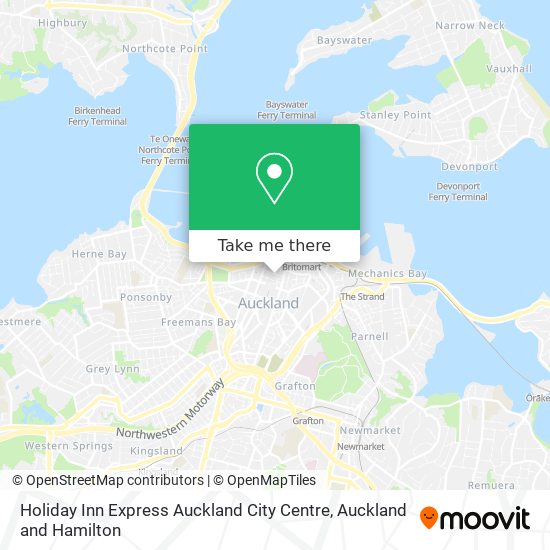 Holiday Inn Express Auckland City Centre map