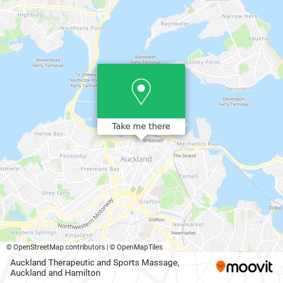 Auckland Therapeutic and Sports Massage map