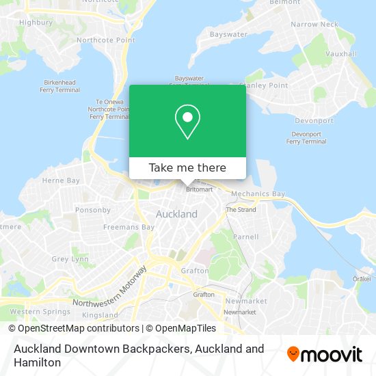 Auckland Downtown Backpackers map